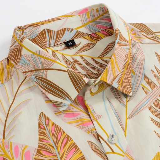 Camicia da uomo con foglie F629