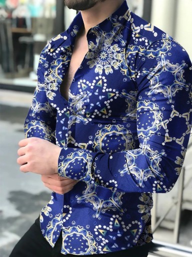 Camicia da uomo con motivo F435