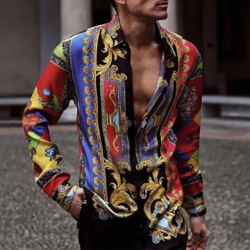 Camicia da uomo con motivo F724