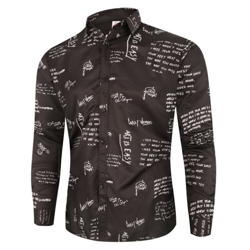 Camicia da uomo con stampa F509