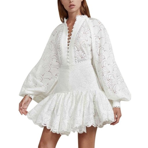 Camicia e gonna in pizzo da donna