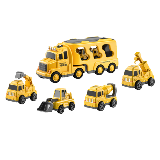Camion pentru copii cu mașini de construcții