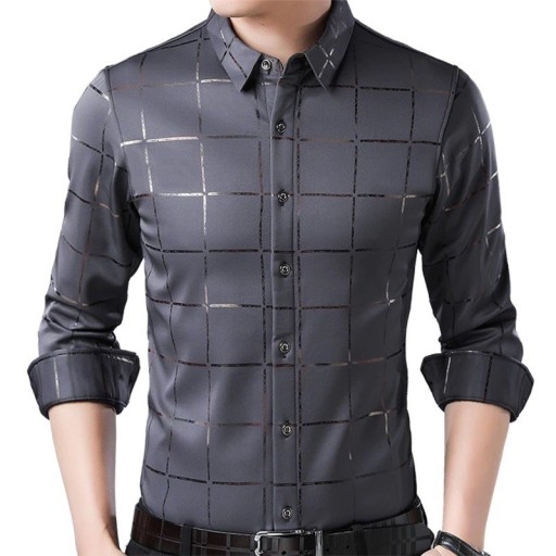 Camisa de cuadros para hombre F423