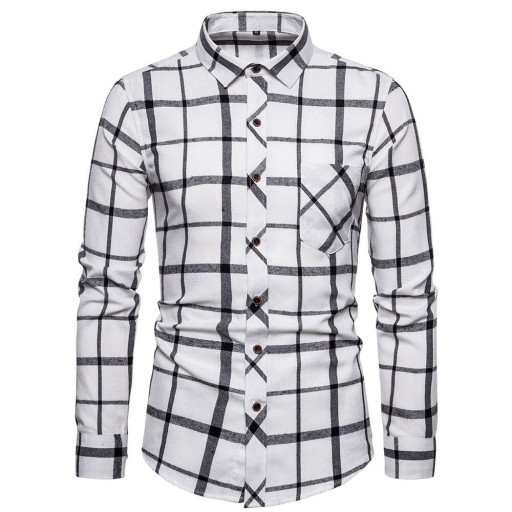 Camisa de cuadros para hombre F642