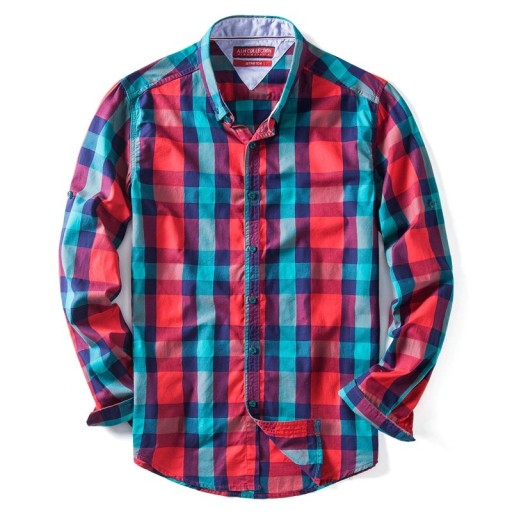 Camisa de cuadros para hombre F676