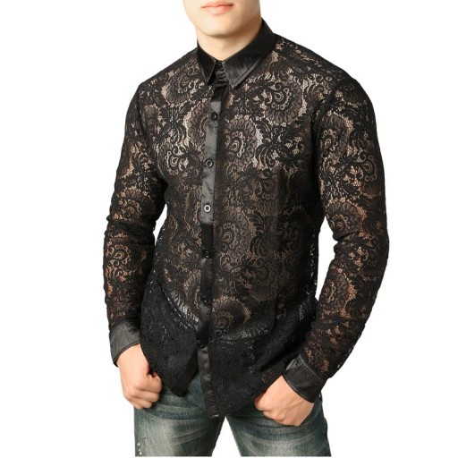 Camisa de encaje para hombre