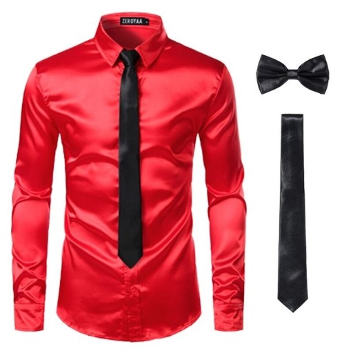 Camisa de hombre con corbata y pajarita