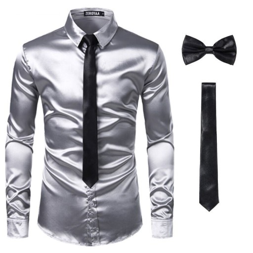 Camisa de hombre con corbata y pajarita