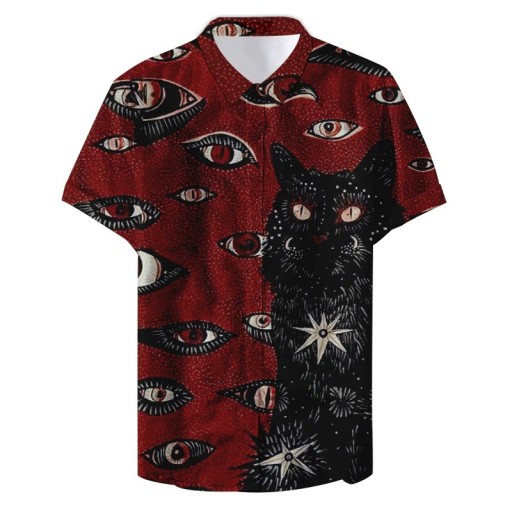 Camisa de hombre con gato