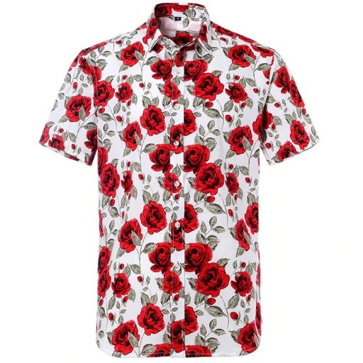 Camisa de hombre con rosas F633