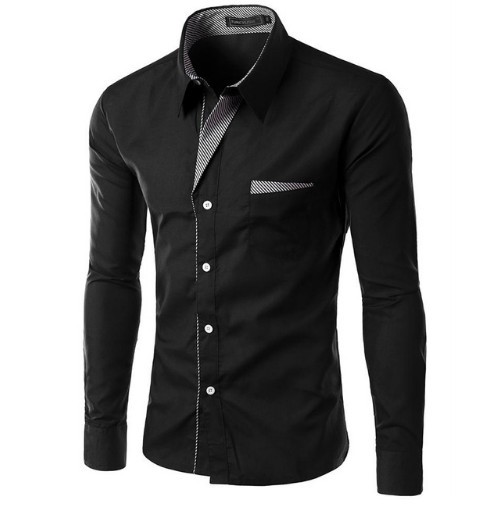 Camisa de luxo para homem - Preta