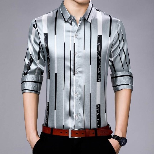 Camisa de rayas para hombre F544