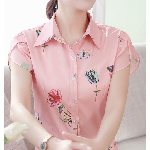 Camisa de Senhora com Flores Catarina
