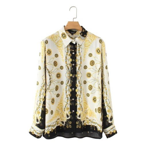 Camisa feminina Natalie com padrão