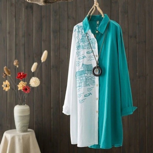 Camisa larga mujer P2027