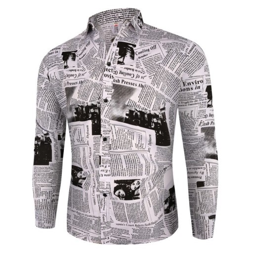 Camisa masculina com estampado F509