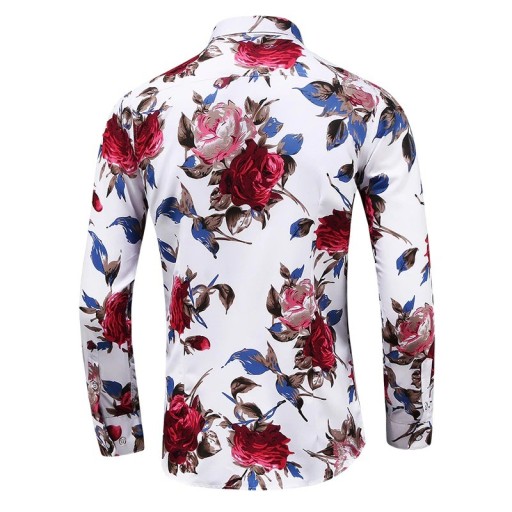 Camisa Masculina com Flores A2654