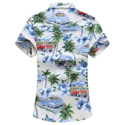 Camisa masculina com flores F688