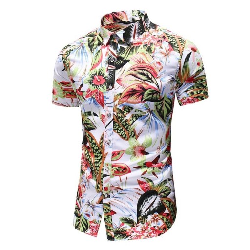 Camisa masculina com folhas F851