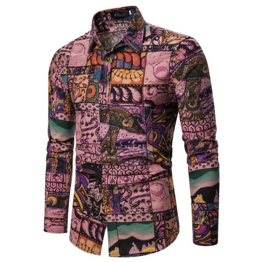 Camisa masculina com padrão F704