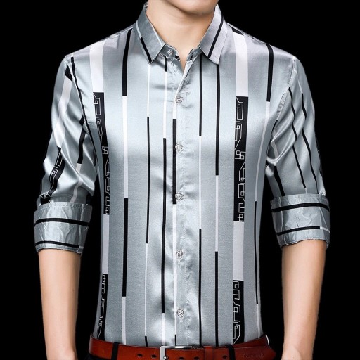 Camisa riscada masculina F544