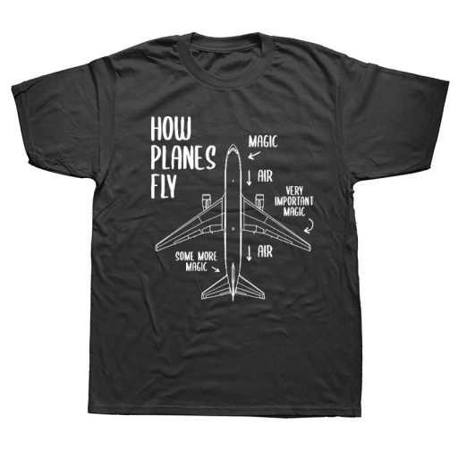 Camiseta de hombre con estampado de avión T2203