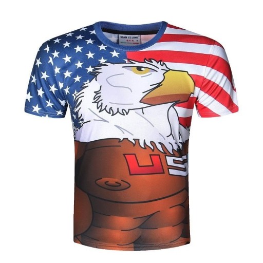 Camiseta de hombre en diseño americano J3348