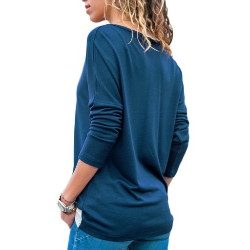 Camiseta de manga larga colorida para mujer