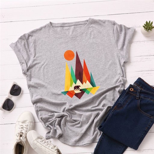 Camiseta de mujer con estampado colorido B162