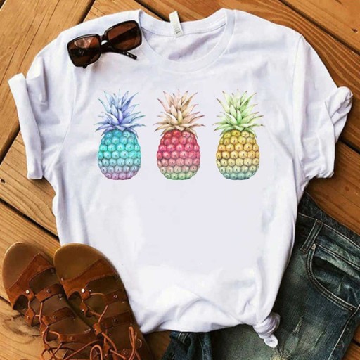 Camiseta de mujer con estampado de frutas