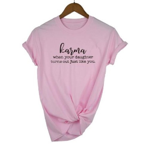 Camiseta de mujer con estampado de karma