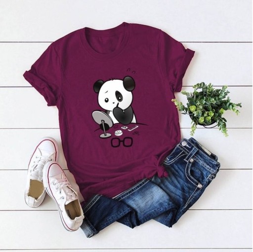 Camiseta de mujer con estampado de panda B373