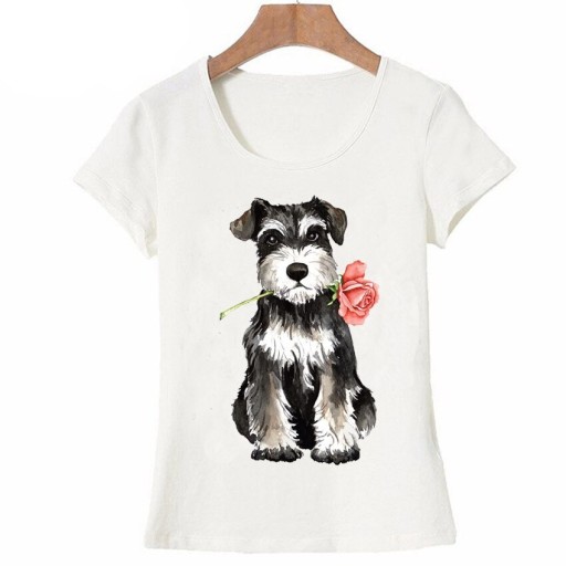 Camiseta de mujer con estampado de perro A1312