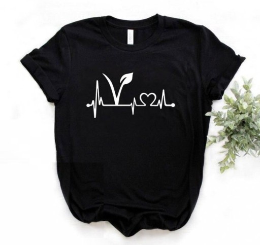 Camiseta de mujer con símbolo vegano