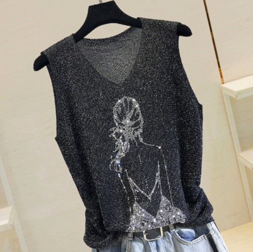 Camiseta de tirantes de mujer con estampado A1207