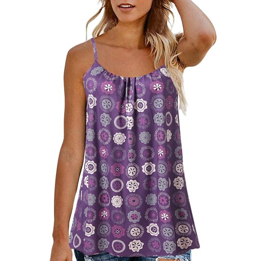 Camiseta de tirantes para mujer con estampado