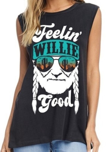 Camiseta de tirantes para mujer con estampado