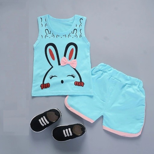 Camiseta de tirantes y pantalones cortos para niñas L1087