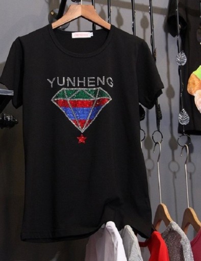 Camiseta decorada para mulheres B311