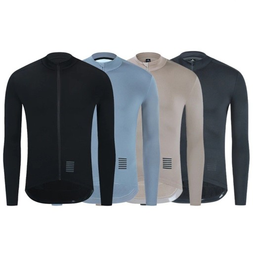 Camiseta deportiva de ciclismo para hombre con manga larga y cierre de cremallera para ciclismo, deportes y actividades al aire libre
