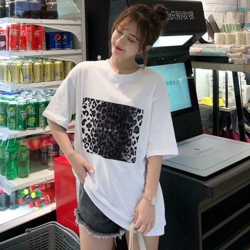 Camiseta estampada de gran tamaño para mujer