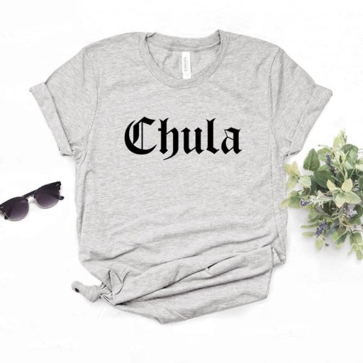 Camiseta feminina com estampado chula