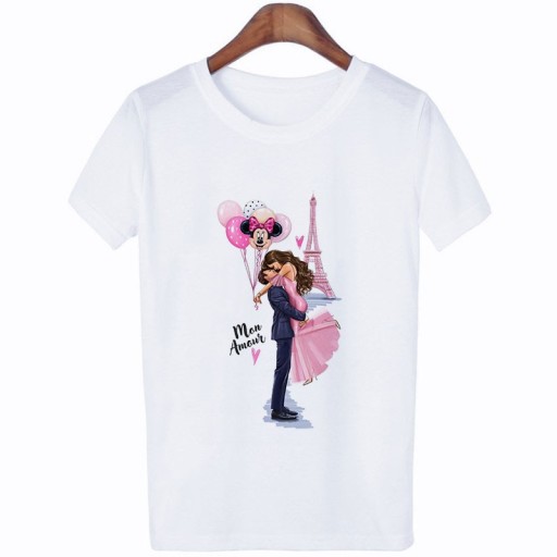 Camiseta feminina com motivo de Paris