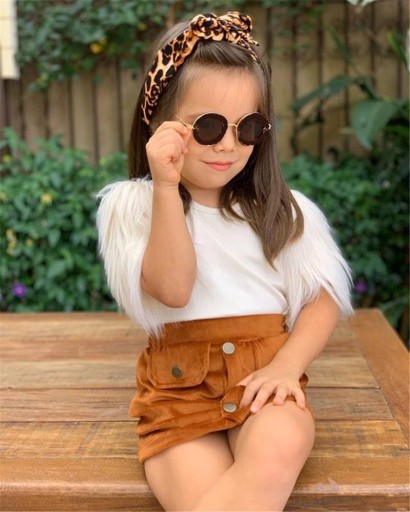 Camiseta y falda niña L1223