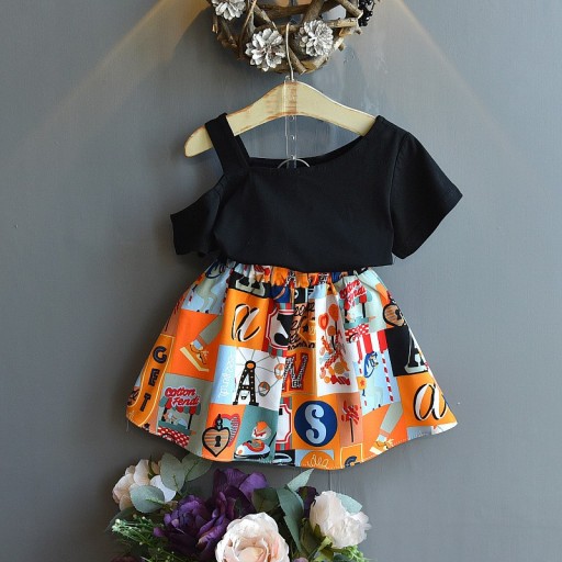 Camiseta y falda niña L1248