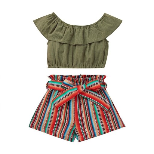 Camiseta y pantalón corto niña L1383