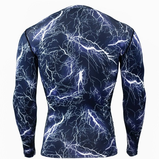 Camisola de compressão masculina Galaxy de manga longa J1471