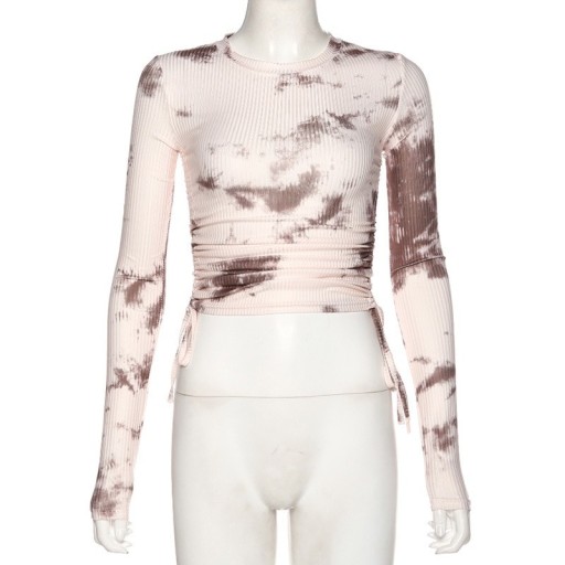 Camisola feminina canelada de manga longa