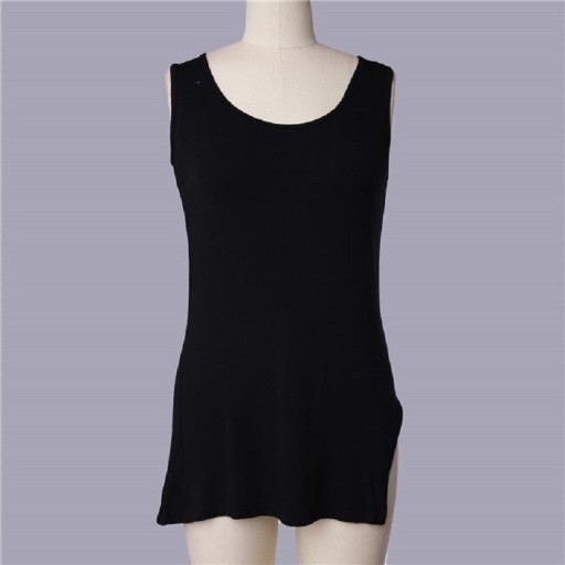 Camisola longa feminina com fenda