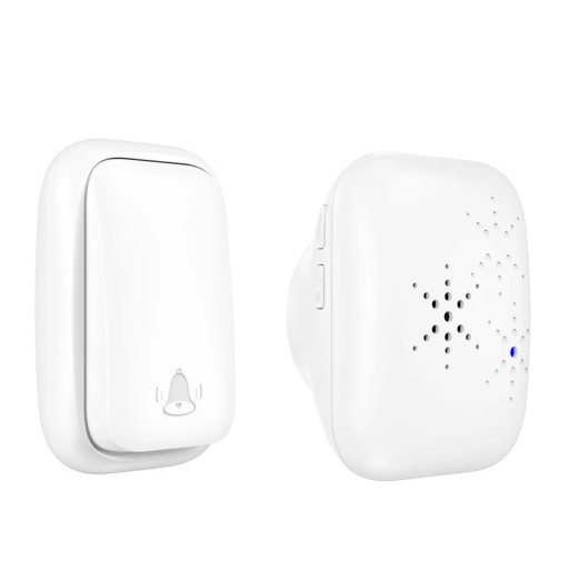 Campainha sem fios 150 m RF433 sem bateria Botão auto-recarregável IP44 38 melodias tomada EU